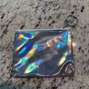 Holographic Silver Coin Pouch